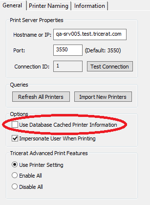 3. On the General tab of the print server object