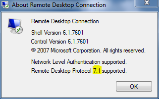 How do you check the supported RDP version?