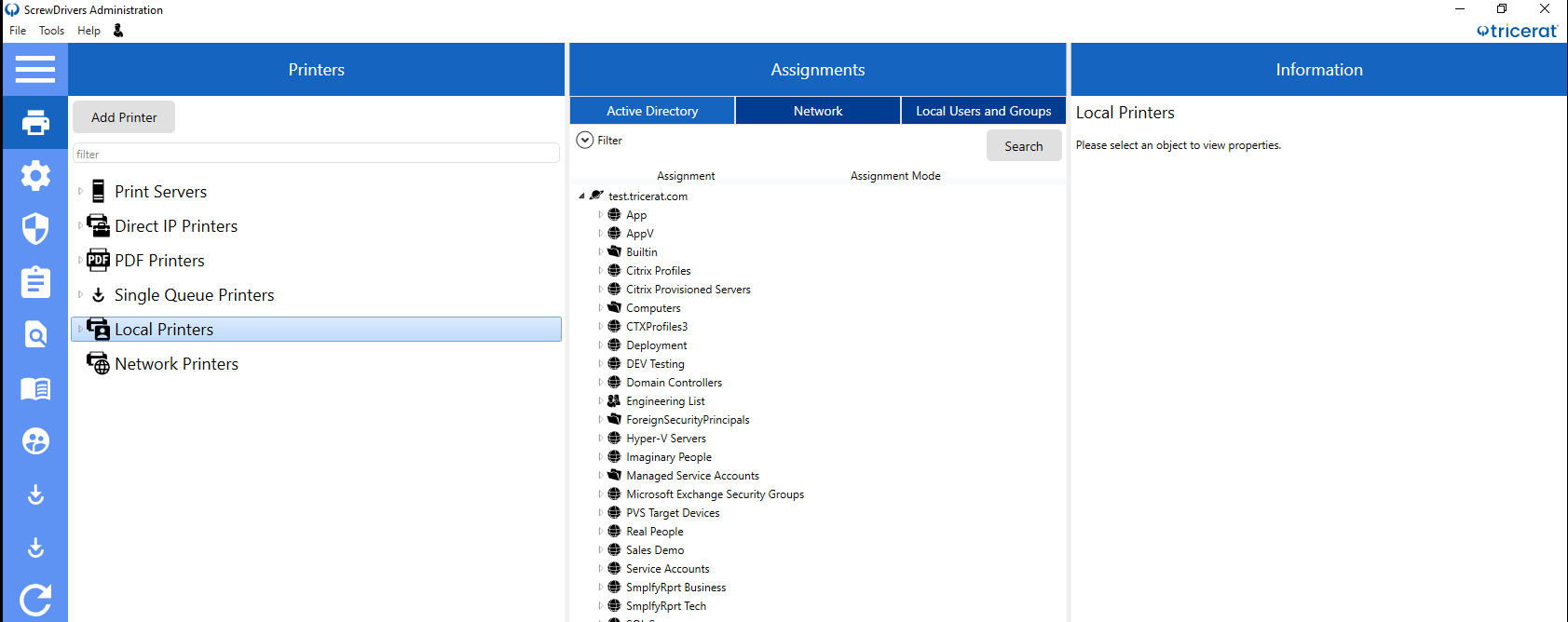 ScrewDrivers Administration console