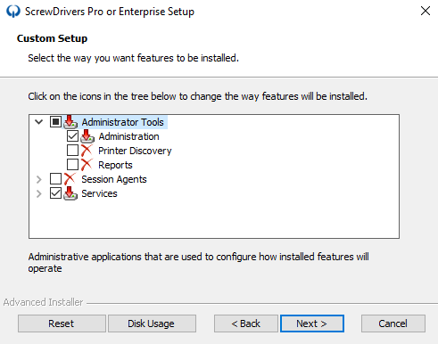 ScrewDrivers v7 Adimistration configuration