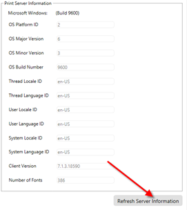 ScrewDrivers v7 Print server Refresh configuration
